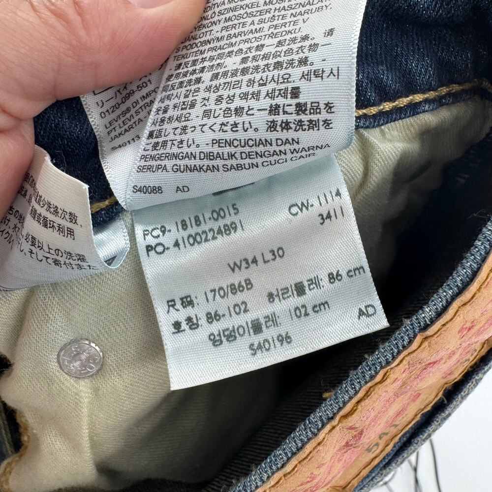 Levi’s 541 Athletic Fit Men’s Jeans 34x30 Dark Wash Stretch Denim Casual Classic - Picture 3 of 5